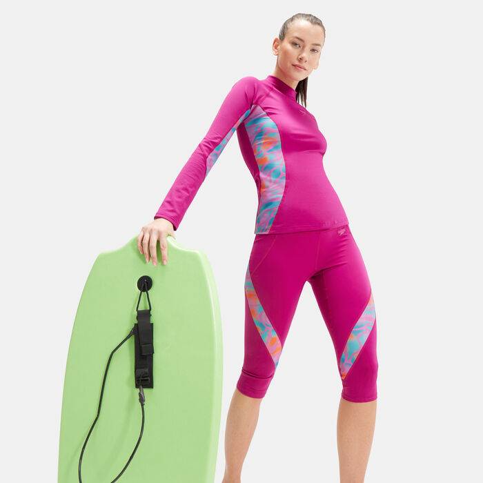 سبيدو ليقنز برينتد بانل 3/4 للنساء بنفسجي image number 2