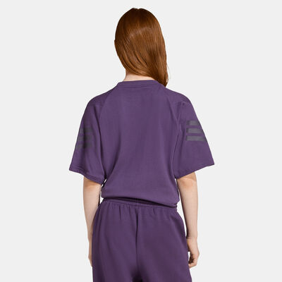 اديداس تيشيرت فيوتشر آيكونز 3-سترايبس للأطفال بنفسجي