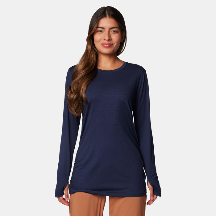 كولومبيا تيشيرت هايكينج ليزلي فولز للنساء أزرق image number 0