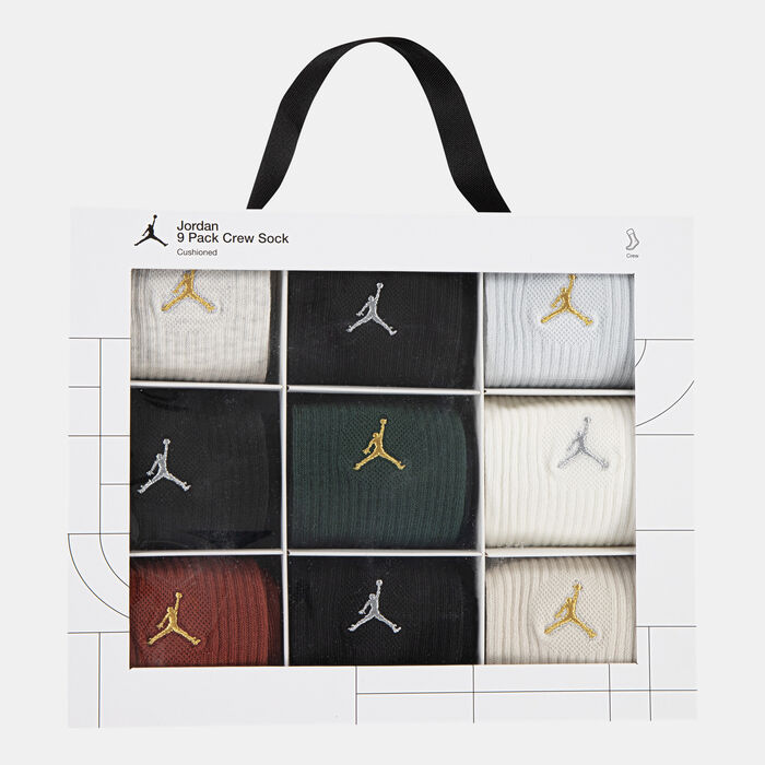 نايكي جوارب هوليداي جيفت بطول منتصف الساق للأطفال (9 أزواج) رمادي image number 2