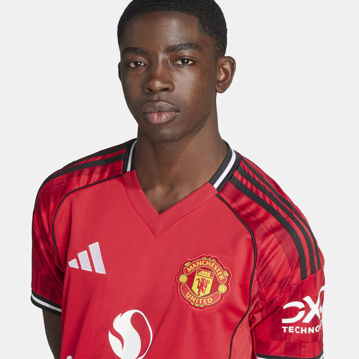 اديداس تيشيرت كرة القدم مانشيستر يونايتد 25/26 هوم طبق الأصل للرجال أحمر image number 6