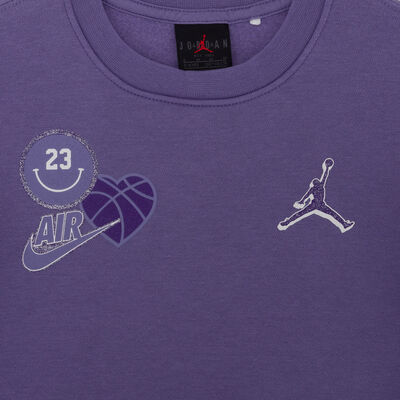 جوردن طقم سويت شيرت وبنطال جرافيك للأطفال أسود