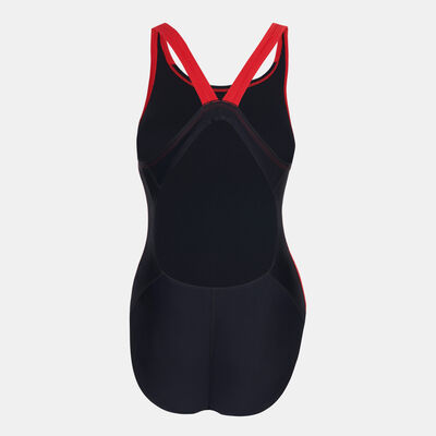 نايك سويم بدلة السباحة فاست باك للنساء (قطعة واحدة) أحمر