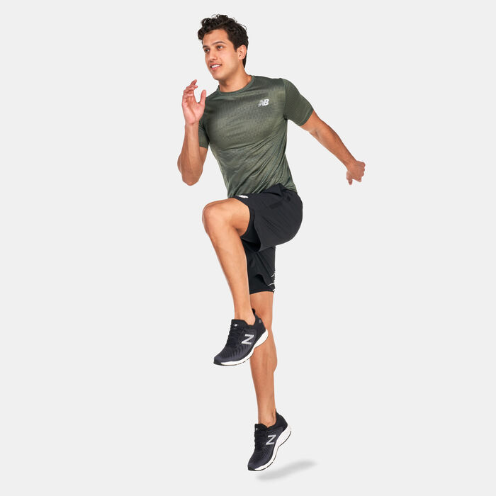 نيو بالانس تيشيرت برينتد امباكت رن للرجال أخضر image number 2