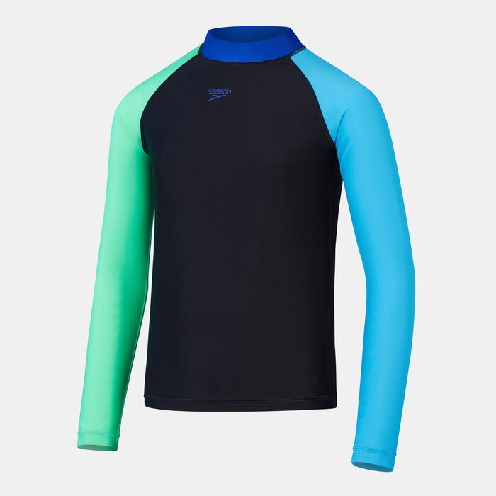 سبيدو طقم السباحة تيشيرت وشورت كلربلوك للاطفال أسود image number 0