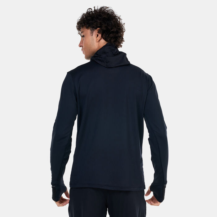 اندر ارمر هودي كواليفاير كولد للرجال أسود image number 1