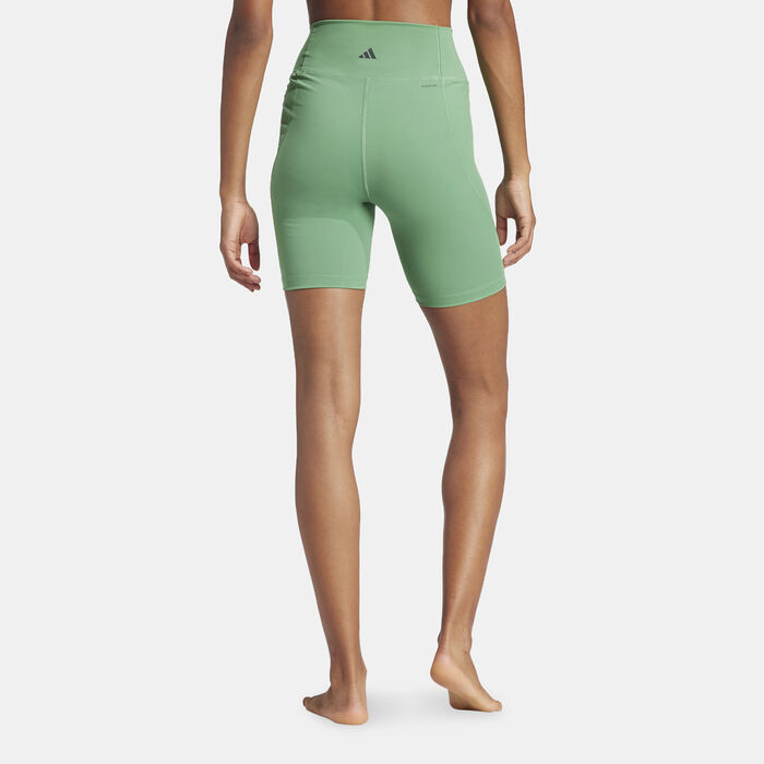 اديداس شورت أول مي اسينشالز بايك للنساء أخضر image number 1