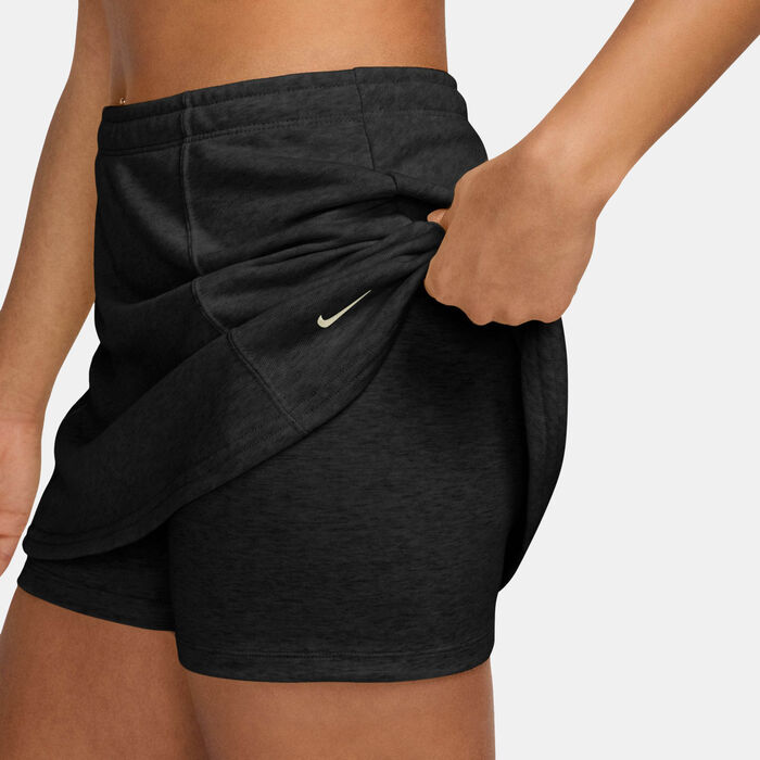 نايكي تنورة سكورت سبورتسوير تشيل تيري ميني للنساء أسود image number 3