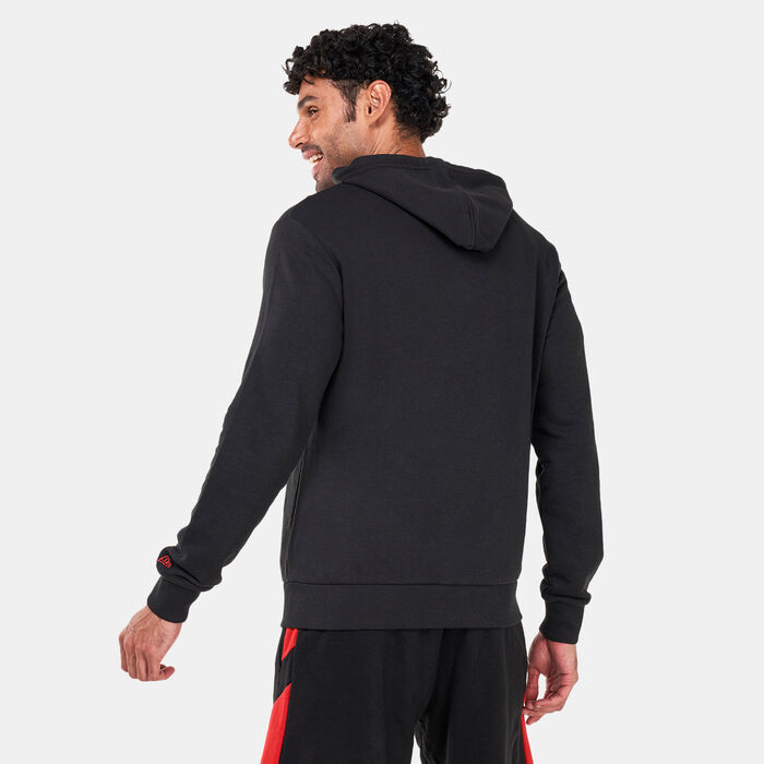 نيو ايرا هودي ان بي ايه شيكاغو بولز سكريبت بسحاب كامل للرجال أسود image number 1