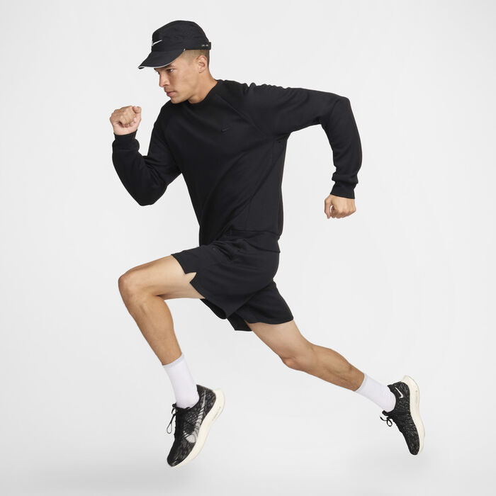 نايكي سويت شيرت برايميري بيرفورمانس من الصوف بتقنية دراي فت وحماية من الأشعة فوق البنفسجية للرجال أسود image number 7