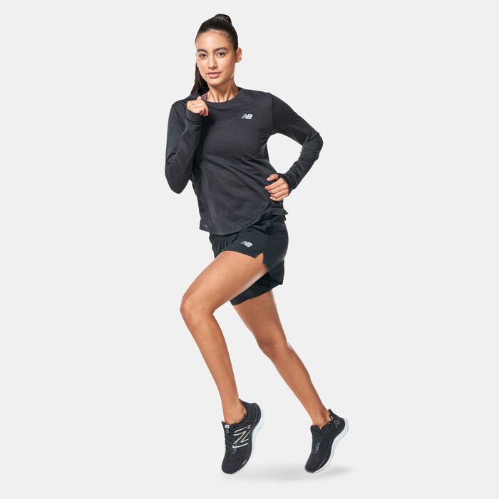 نيو بالانس شورت سبورت إسينشالز للنساء أسود image number 4