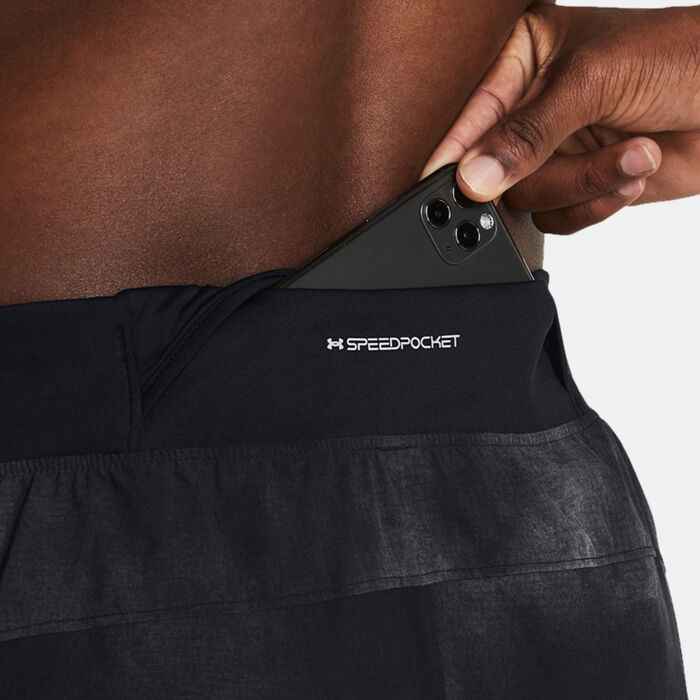 اندر ارمر شورت الجري لونش ايليت للرجال أسود image number 3