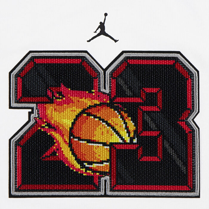 جوردن تيشيرت إير 23 فلايم للأطفال أبيض image number 2