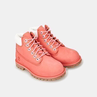 تمبرلاند حذاء بريميوم 6-إنش ووتر بروف للاطفال وردي