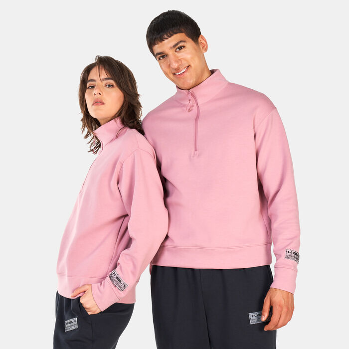 اندر ارمر سويت شيرت UA ساميت نيت 1/2-سحاب وردي image number 0