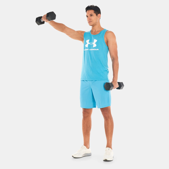 اندر ارمر تيشيرت سبورتستايل لوجو تانك للرجال أزرق image number 2