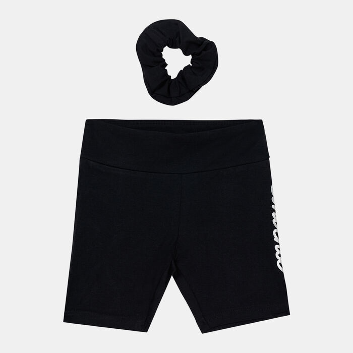 كونفرس شورت وربطة للشعر برينتد للاطفال أسود image number 0