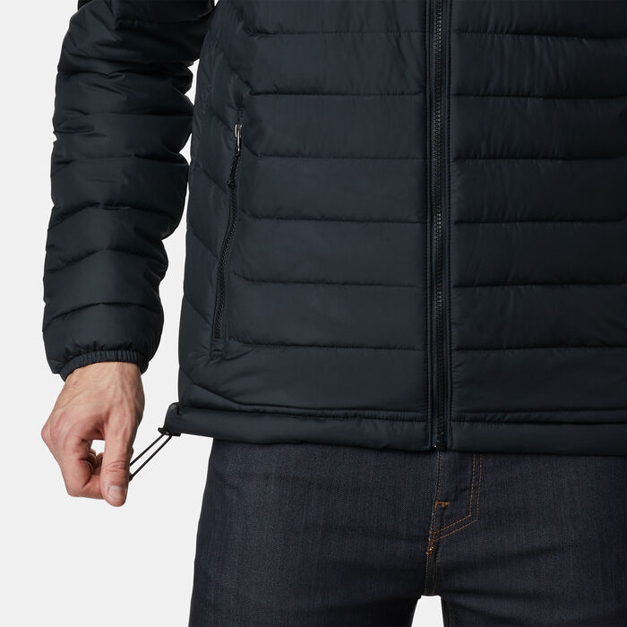 كولومبيا جاكيت باودر لايت هودد للرجال أسود image number 3