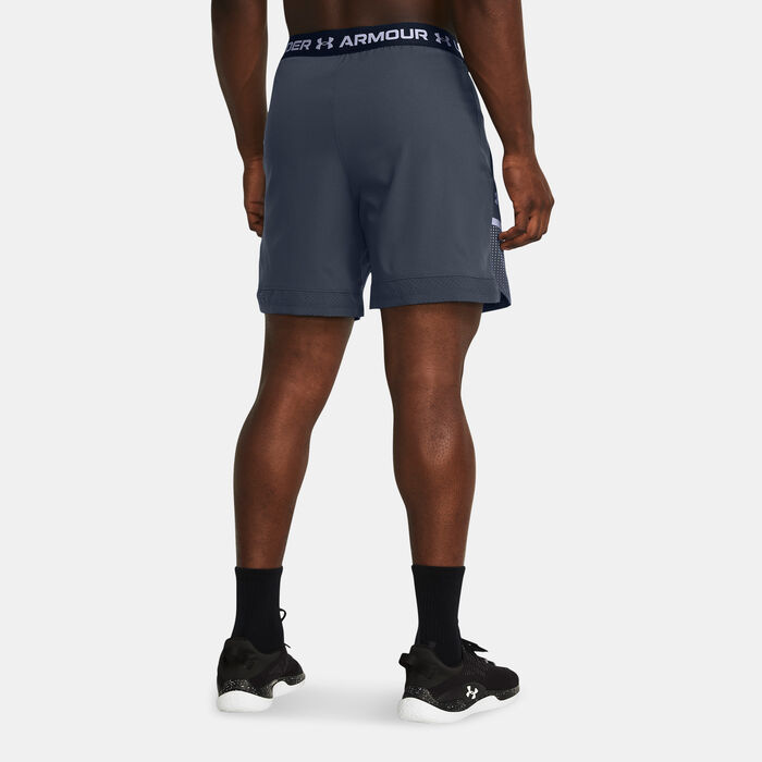 اندر ارمر شورت التدريب فانيش ووفن جرافيك للرجال رمادي image number 1