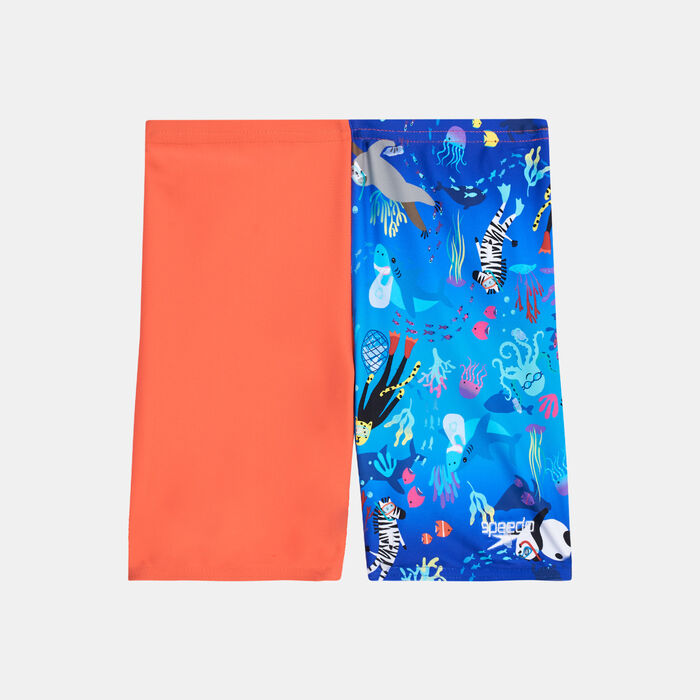 سبيدو شورت السباحة ديجيتال الوفر للاطفال أزرق image number 0