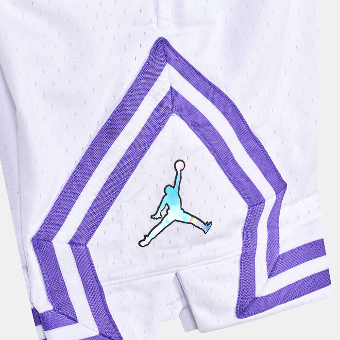 جوردن شورت اير دايموند شورت دراي-فت للأطفال الكبار أبيض image number 2