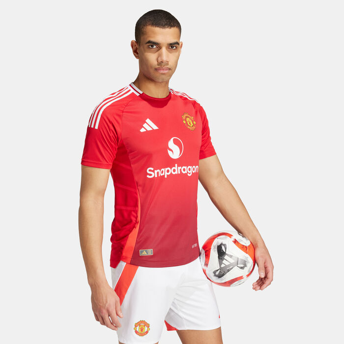 اديداس تيشيرت كرة القدم مانشستر يونايتد 24/25 الأساسي اوثنتك للرجال أحمر image number 2