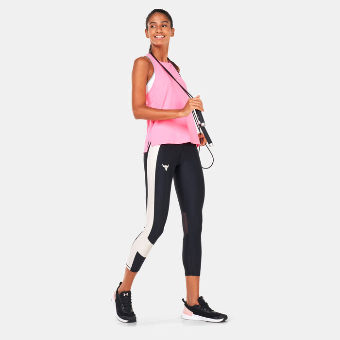 اندر ارمر تيشيرت رش انرجي تانك للنساء وردي image number 2