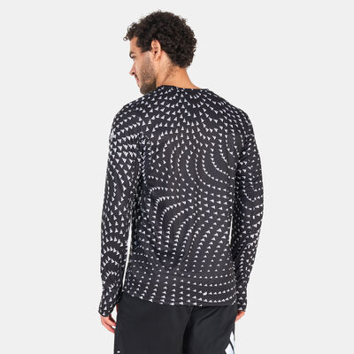 اديداس تيشيرت براند لاف جرافيك بأكمام طويلة للرجال أسود