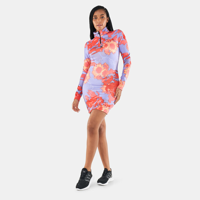 اديداس اورجينال فستان سنفلاور جرافيك للنساء متعدد image number 0