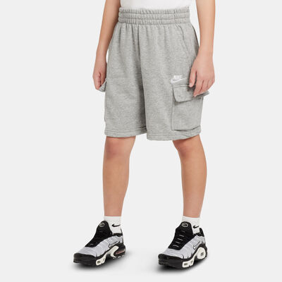 نايكي شورت سبورتسوير كلوب فرنش تيري كارجو للأطفال رمادي