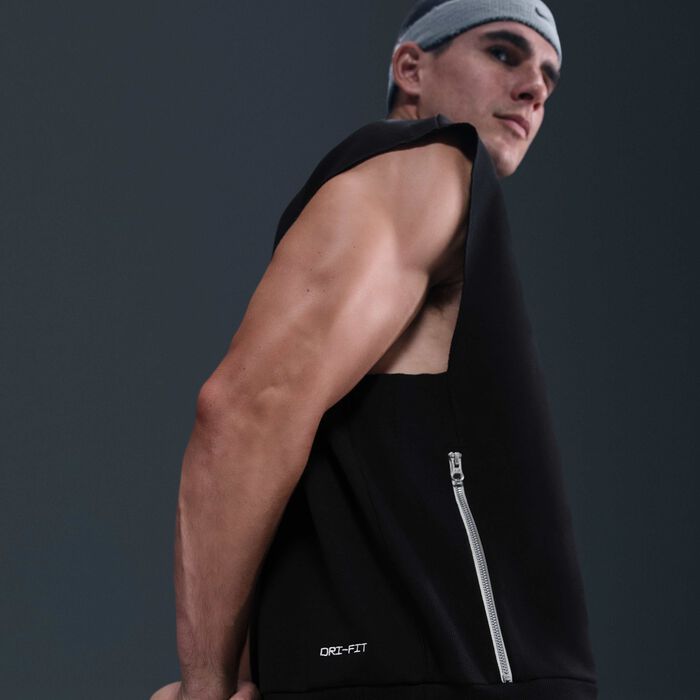 نايكي سويت شيرت كرة السلة ستاندرد إيشو دراي فيت بدون أكمام للرجال أسود image number 1