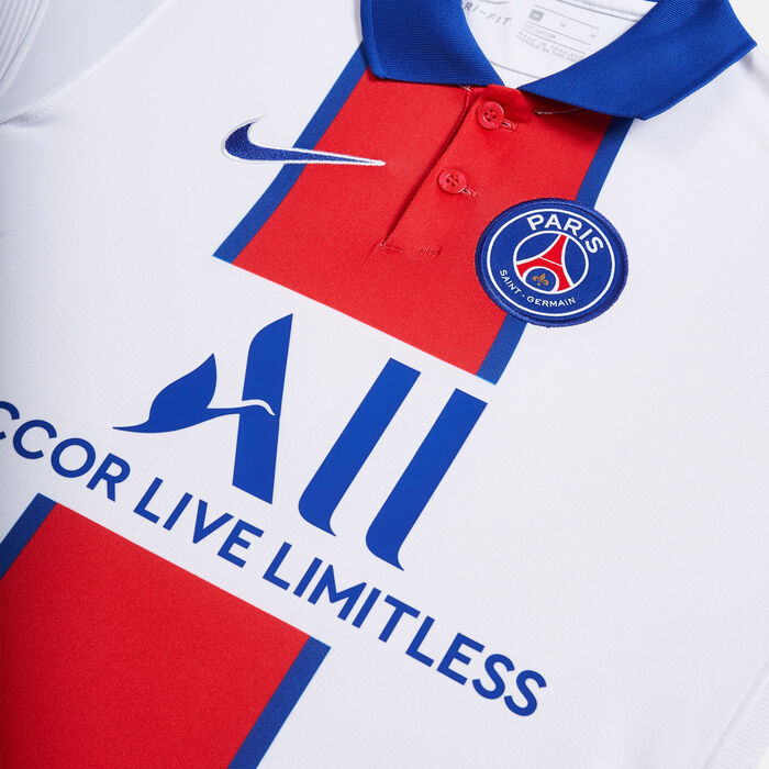 نايكي قميص باريس سان جيرمان ستاديوم الاحتياطي 2020/2021 للاطفال الكبار أبيض image number 4