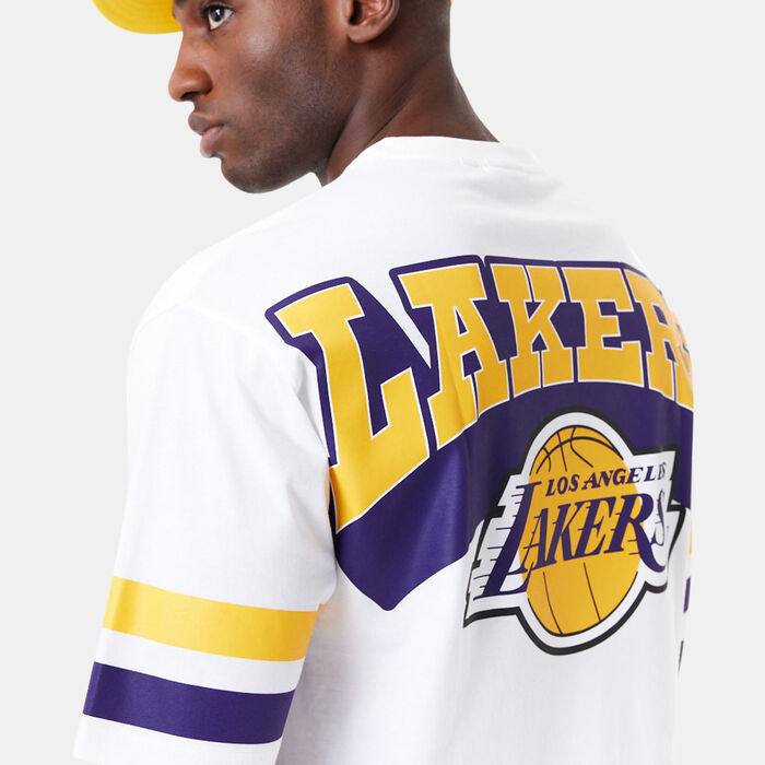 نيو ايرا تيشيرت ان-بي-ايه لوس انجلوس ليكرز ارك جرافيك للرجال أبيض image number 4