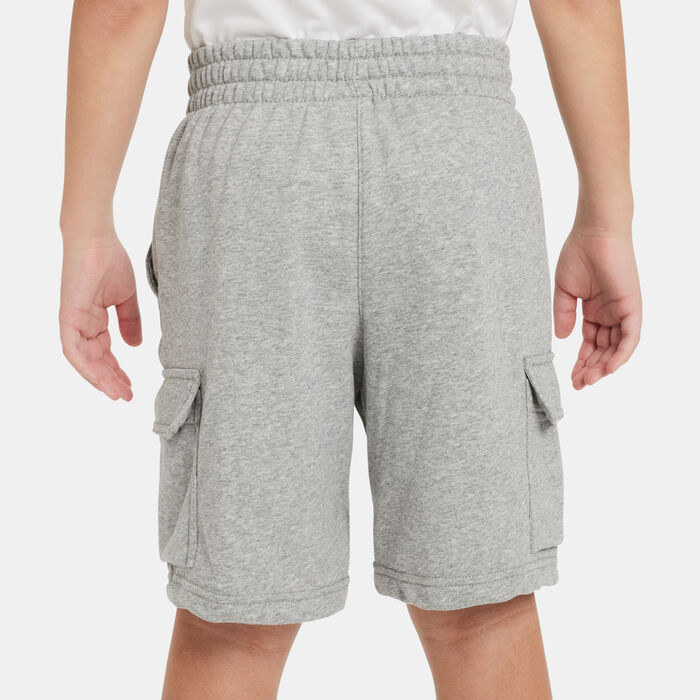 نايكي شورت سبورتسوير كلوب فرنش تيري كارجو للأطفال رمادي image number 1