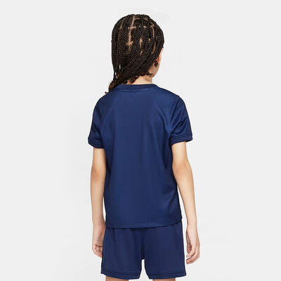 نايكي طقم كرة القدم باريس سان جيرمان 26/25 الأساسي ريبليكا 3 قطع للأطفال أزرق