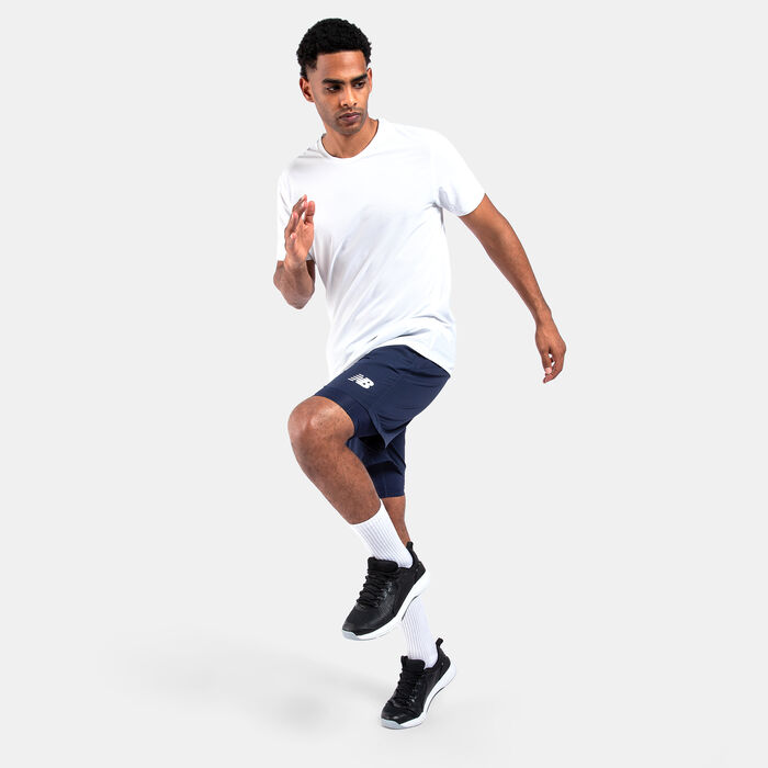 نيو بالانس شورت اسباير 2-في-1 للرجال أسود image number 2