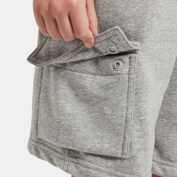 نايكي شورت سبورتسوير كلوب فرنش تيري كارجو للأطفال رمادي image number 6