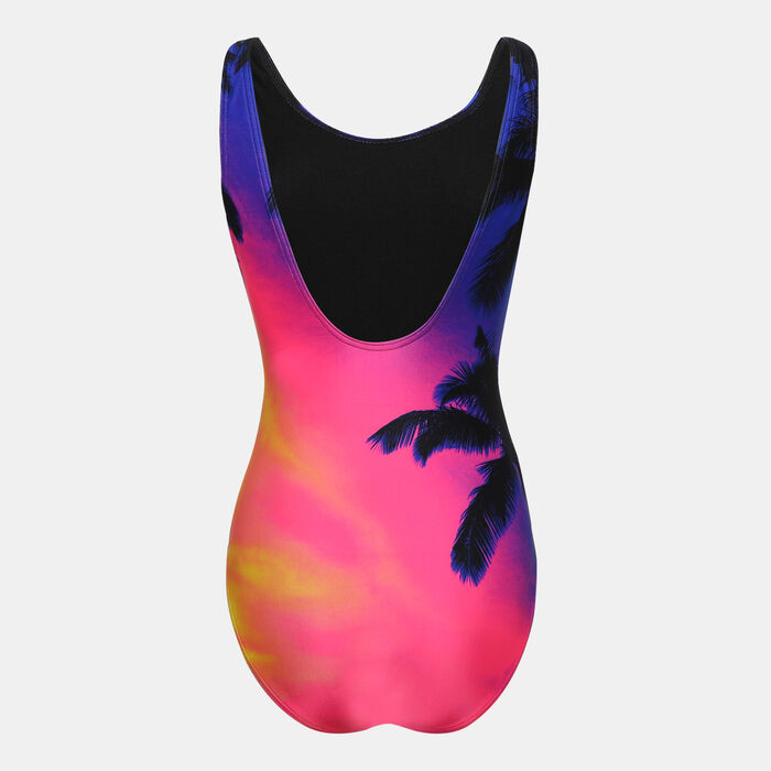 سبيدو بدلة السباحة ديجيتيل بليسمنت يو-باك للنساء (قطعة واحدة) أسود image number 1