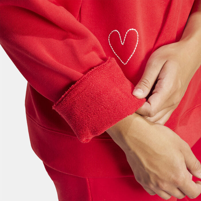 اديداس اورجينال هودي فالانتاينز للنساء أحمر image number 3