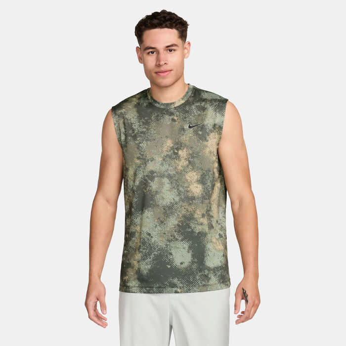 نايكي تيشيرت التمرين دراي-فت بدون أكمام للرجال أخضر image number 0